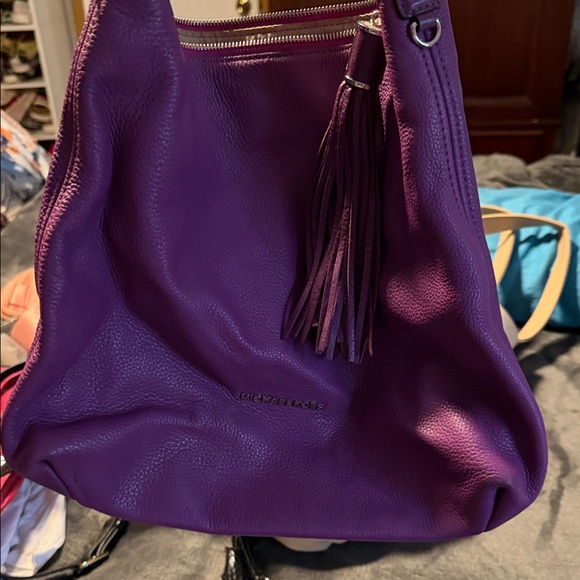Michael Kors Vibrant Purple Hobo Bag - Picture 8 of 10